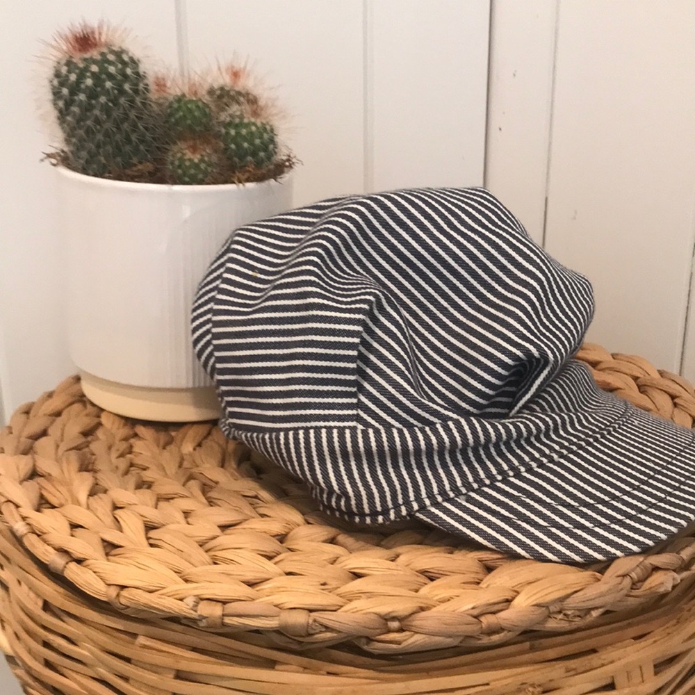 Striped Black and White Women's Hat